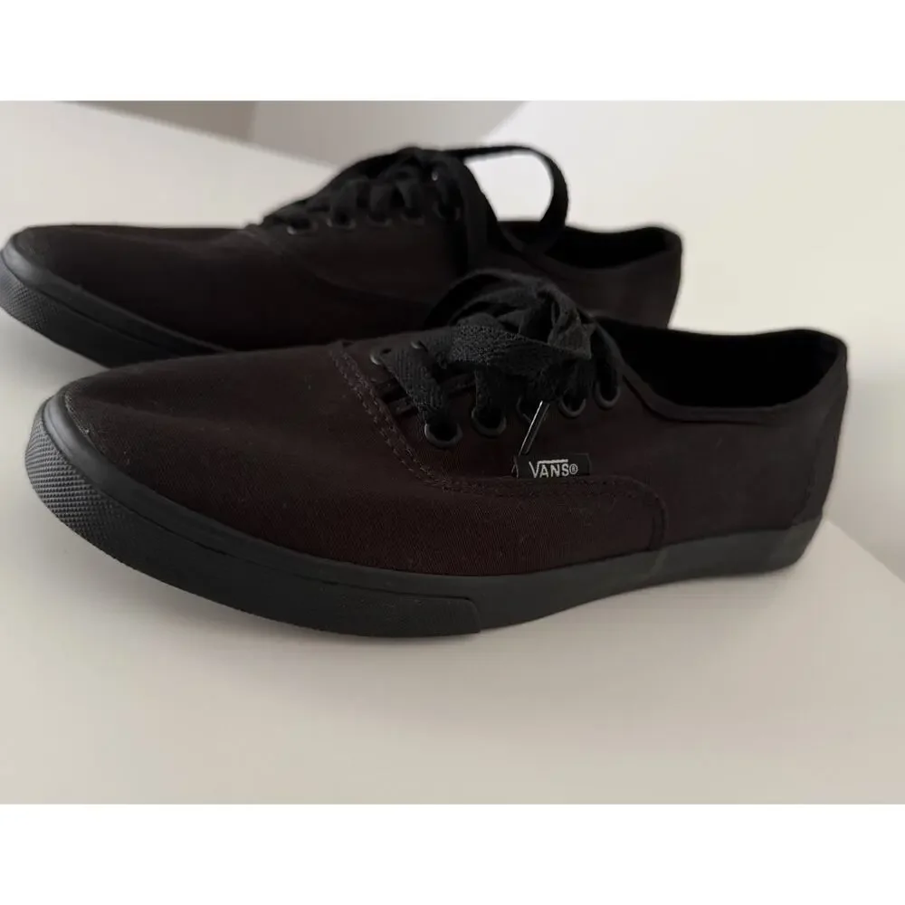 Vans Men's Black Canvas Low Top Lace-Up Sneakers Rubber Sole US 7.5